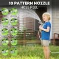thumbnail image 5 of Gewna 1/2 in x 120 ft Retractable Wall Mounted Garden Hose Reel with 10 Pattern Nozzle, Any Length Lock, Slow Return System, 180°Swivel Bracket, 5 of 6