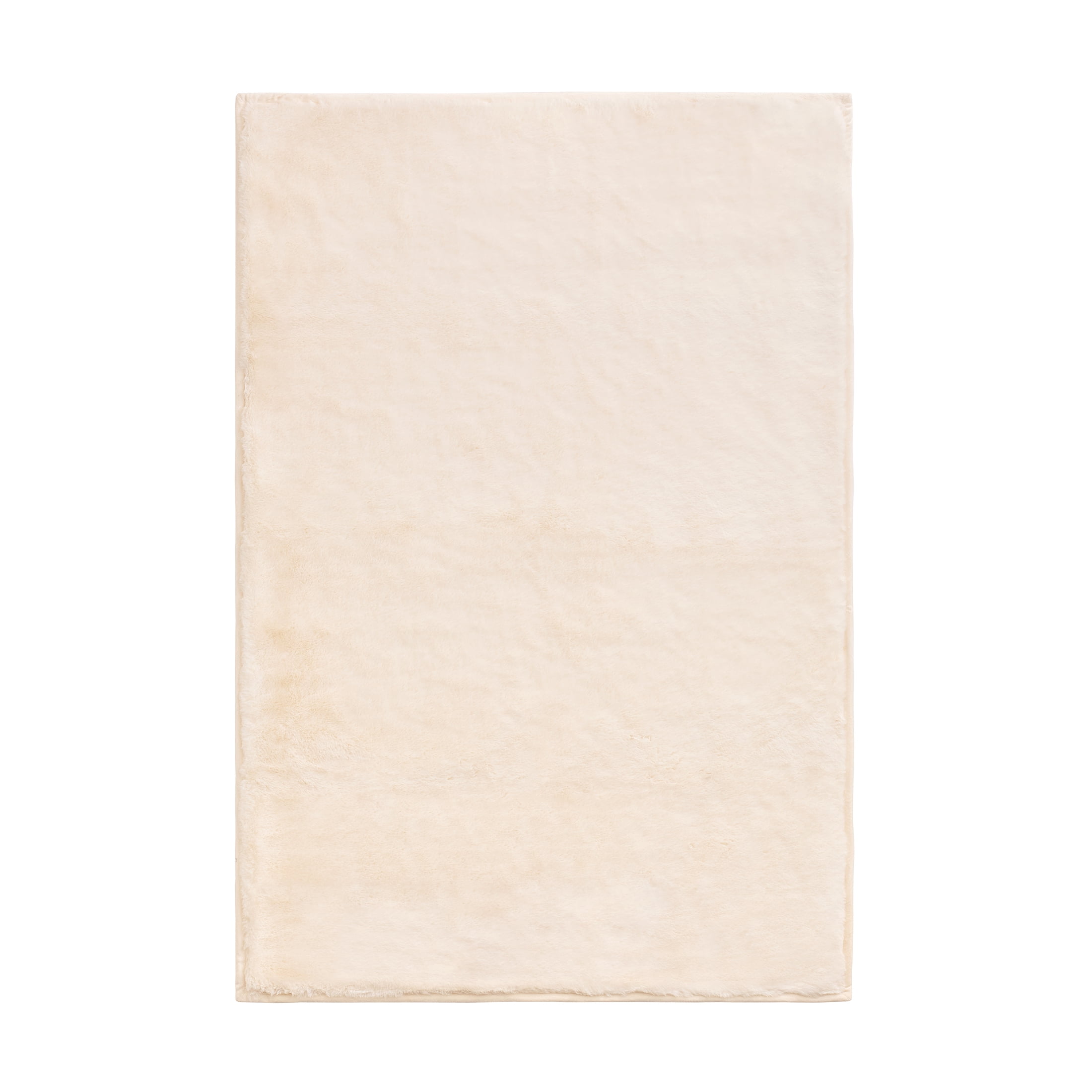 Better Homes & Gardens Vanilla Dream Faux Fur Oversized Throw, 50 in x 72 in