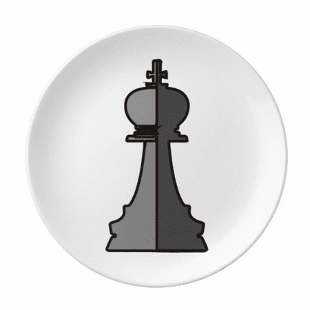 

Checkerboard King White Word Chess Plate Decorative Porcelain Salver Tableware Dinner Dish
