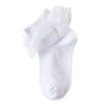 thumbnail image 4 of Caqnni Baby Lace Socks Baby Girls' Ruffle Socks Eyelet Princess Cotton Socks 0-3/3-6/6-12/12-36 Months Summer Thin Dress Sock Ruffle Lace Socks ,1-3 Years, 4 of 5