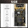 thumbnail image 2 of Back In 2007 Gold and Black 18th Birthday Decorations Banner Happy 18th Birthday Door Banner Vintage Birthday 18 Years Ago Theme Door Cover 18th Gifts for Boy and Girl 18th Birthday Party Supplies, 2 of 5