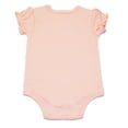thumbnail image 4 of Disney Clothes Baby Girls 3-Pack Bodysuits – Minnie Mouse Short Sleeve Outfit Set (Pink/Purple) – 0/3M, 4 of 5