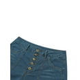 thumbnail image 5 of Seyurigaoka Women Juniors Casual Gradient Jeans, Plus Sized Button Bootcut Pants with Pockets, 5 of 10