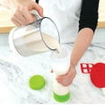 thumbnail image 4 of Tovolo Quick Mix Batter Hand Powered Mixing Blender Tool with Easy Measure System, White/Candy Apple Red/Clear, 4 of 5
