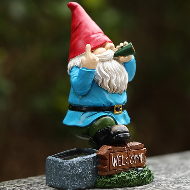 Adorno de gnomo Resina Adorno de Navidad divertido Figuras de Navidad Regalo para niños Hugtrwg Para estrenar