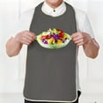 thumbnail image 2 of KEINXS Adult Reusable Bibs  Waterproof & Stain-Resistant  Grey Towel Material  Machine Washable, 2 of 7