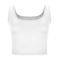 thumbnail image 3 of Timegard Womens Crop Tops Square Neck Sleeveless Solid Color Comfy Casual Going out Tank Tops Camis, 3 of 6