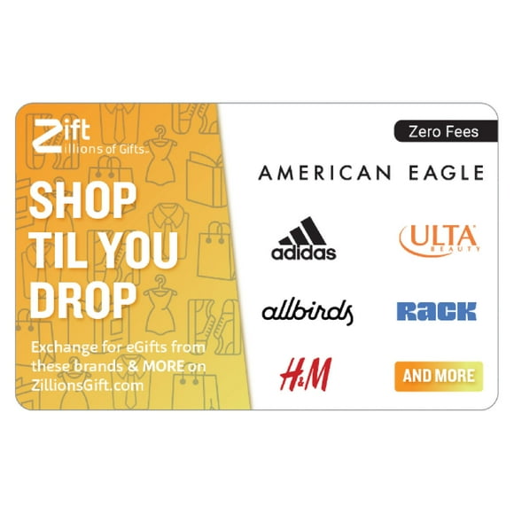 Zift Zillions of Gifts Shop Till you Drop $50 Email Delivery Gift Card