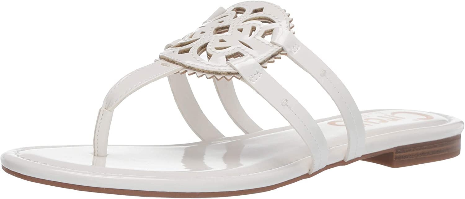 sam edelman white flat sandals