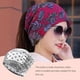 thumbnail image 5 of Gorro Qarigey estilo étnico preatado musulmán Hijab turbante ajustable flor blanca, 5 of 6