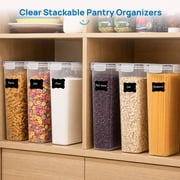 Sindcom Airtight Food Storage Containers with Lids, 6PCS Plastic Spaghetti Container, 2.8L