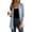 Gray, variant on Women Loose Flow Fit Draped Open Front Medium Length Cardigan 3/4 Sleeve Lightweight Soft Plain Knit Casual Spring Fall Office Layering Duster Outerwear Black 2XL