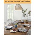 thumbnail image 5 of 15 Inch Round Placemats Set of 4, Black Christmas Non Slip Heat Insulation PP Table Mats, Snowman Xmas Tree Ball Elk Snowflake Washable Place Mats for Kitchen Dining Party Table Decor, 5 of 7