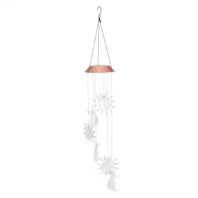 Delaman Wind Chimes, 1Pcs 500mAh Practical Windbell ABS Stable Durable Wind Chimes Light for Balcony, Garden