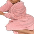 thumbnail image 3 of PENGXIANG Women Plush Fleece Robe Cotton Long Sleeve Wrap Robe Short Knit Bathrobe Sleepwear Ladies Loungewear cqH, 3 of 6