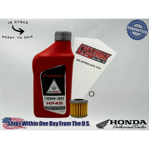 Cyclemax Full Synthetic HP4s Oil Change Kit fits 2018-2024 Honda MONTESO 4RT