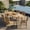 Light Brown Wicker, variant on Christopher Knight Home 7-Piece Boho Patio Wooden Dining Set, Oval Table with Wicker Chairs, Light Gray