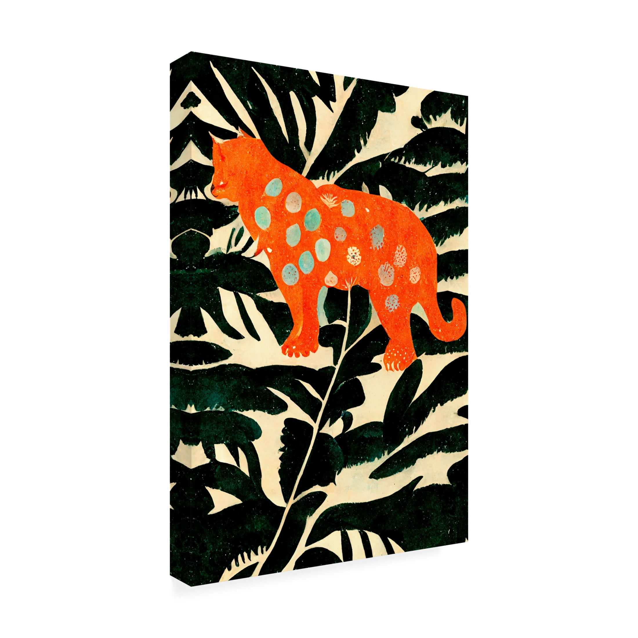 Canvas Wall Art - Treechild 'Tiger In The Jungle' Wall Art for Living Room, Bedroom, or Office D?cor by Trademark Fine Art - 16 x 24 Inches