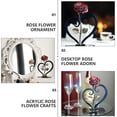 thumbnail image 4 of Adorno de flor de rosa para el Día de San Valentín, soporte de exhibición de rosas acrílicas en forma de corazón, mesa de tocador, adorno de rosas para decoración del hogar, 4 of 5