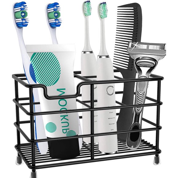 Hyrixdirect Soportes Para Cepillos De Dientes Para Baños Soporte Para Cepillos De Dientes Eléctricos A Prueba De Herrumbre De Acero Inoxidable Organizador De Pasta De Dientes Soporte De Almacenamiento