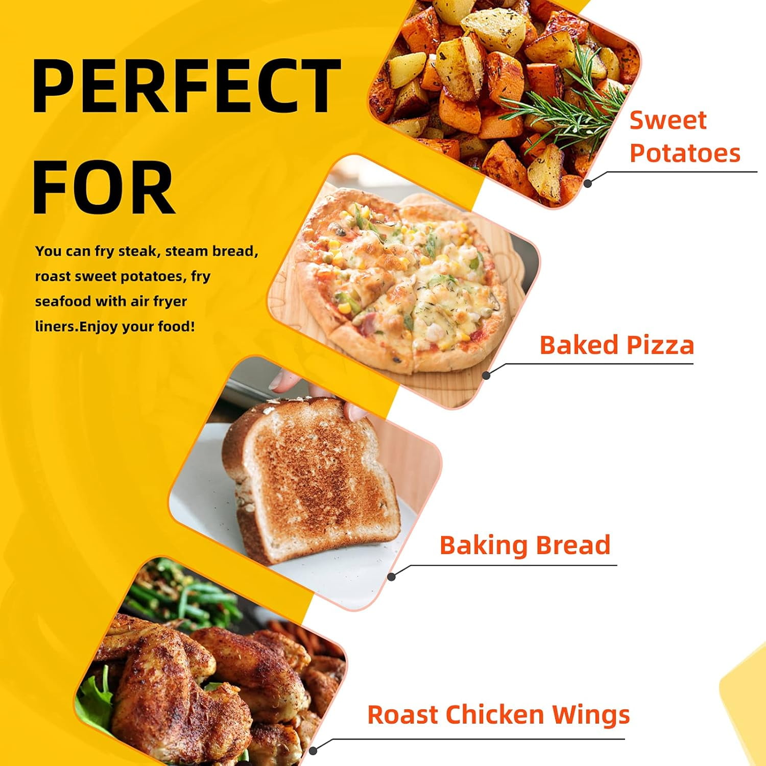 200Pcs 7.5 In Air Fryer Liners, Parchment Paper for Air Fryer, Unbleached Disposable Air Fryer Liners Paper Sheets Square for Air Fryer, Steaming Basket, Oven Baking