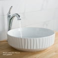 thumbnail image 3 of KRAUS Viva Round White Porcelain Ceramic Vessel Bathroom Sink, 15 3/4 in. D x 4 3/4 in. H, 3 of 13