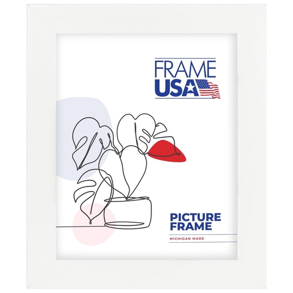 19x27 Picture Frame – White Simply Poly Style 205-20, 1.25 Inch Polystyrene Moulding, Includes Plexiglass and Backing – Wall Display Frame for Art, Posters, or Photos – Frame USA