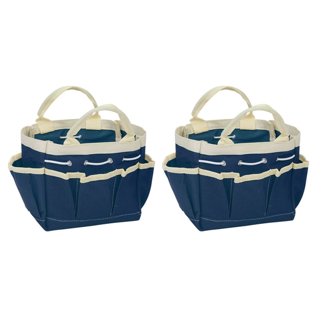 2Pcs Bolsa de Herramientas de Jardín Unique Bargains Grande Oxford Impermeable Azul Oscuro