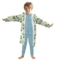thumbnail image 7 of FORMRS Niños Bathrobe Unisex Hooded Robe Soft Plush Pajamas Sleepwear, Size 2-3T, Beige Floral Pattern, 7 of 7