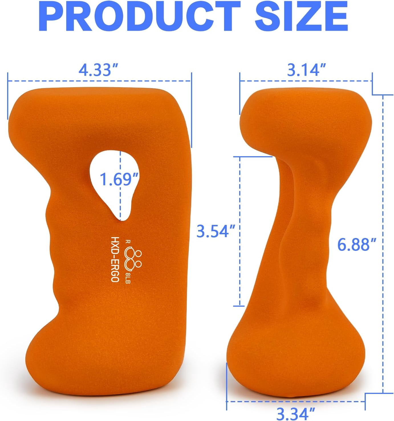Ergonomic Dumbbells Weights Set for Women at Home, Hand Weights for Pilates, Yoga, Jogging, and Strength Training