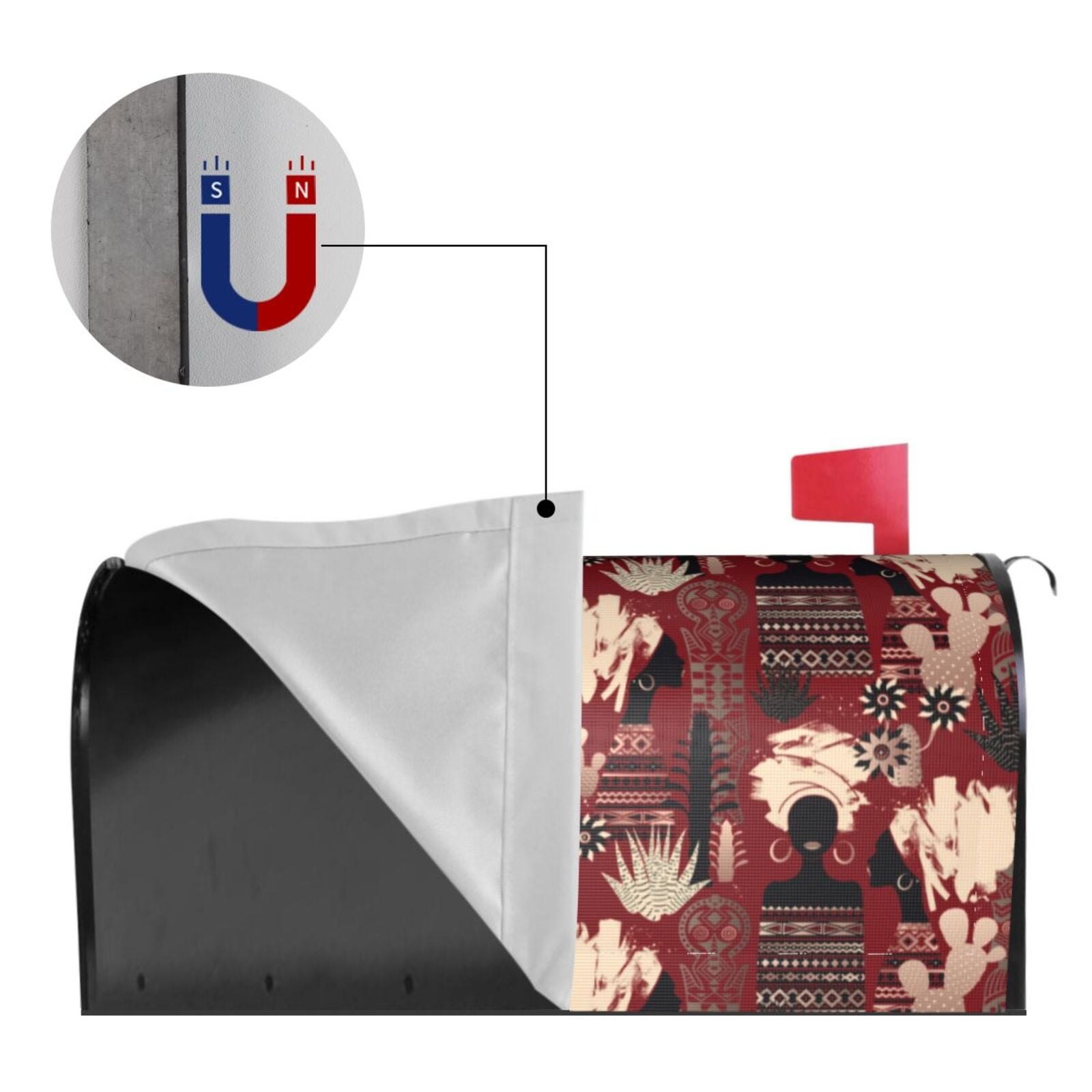 Kdxio Magnetic Mailbox Cover 21x18 in Mailbox Cover Outdoor Decoration Holiday Mailbox Covers for Home Garden Yard-21x18 in