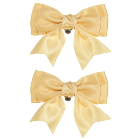 

Uxcell Women Bow Shoe Clips 2 Pcs Satin Elegant Detachable Bowknot Shoe Clips Cute Embellishment Shoe Buckle Yellow