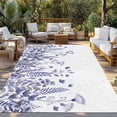 thumbnail image 2 of Purple Spring Floral Outdoor Rug for Patio/Deck/Porch, Non-Slip Large Area Rug 5 x 8 Ft, Watercolor Elegant Pastoral Flowers Indoor Outdoor Rugs Washable Area Rugs, Camping Rug Carpet Runner, 2 of 8