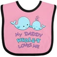 thumbnail image 3 of Inktastic My Daddy Whale-y Loves Me Boys or Girls Baby Bib, 3 of 4