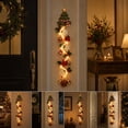 thumbnail image 5 of Lighted Christmas Tree Door Hanger, Merry Cascade Glowing Christmas Door Hanging Decor with Warm Lights, Christmas Indoor Outdoor Decorations, 5 of 9