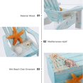 thumbnail image 2 of Mediterranean Style Beach Chair Ornament for Decoration 2Pcs Wooden, 2 of 5