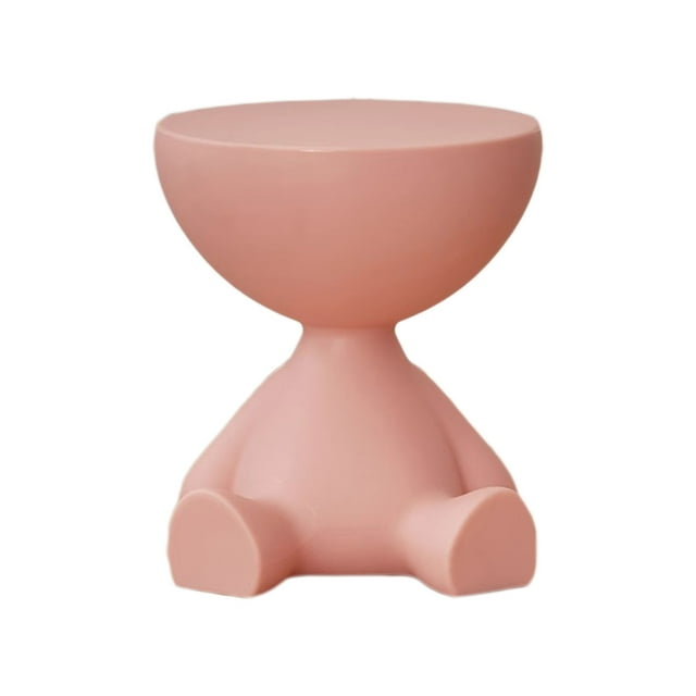 Table de Nuit Moderne Rose avec Rangement à Dessus Relevable, Table d'Appoint Ronde pour Chambre, Salon, Balcon, Bureau, Table d'Accent avec Compartiment Caché, Déco Maison Multifonctionnelle