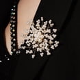 thumbnail image 4 of Pearl Floral Crystal Brooch Pin for Wedding Bridal Fashion Jewelry, 4 of 4