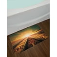 thumbnail image 2 of Train Track Bath Mat, Perspective Photography of Junction of Railways with Dramatic Sky, Plush Bathroom Decor Mat with Non Slip Backing, 29.5" X 17.5", Multicolor, by Ambesonne, 2 of 2