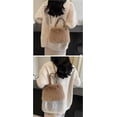 thumbnail image 3 of HMSHA Women Small Faux Fox Fur Tote Bag Mini Furry Top Handle Bag Plush Shoulder Bag Crossbody Bag Handbag, 3 of 7
