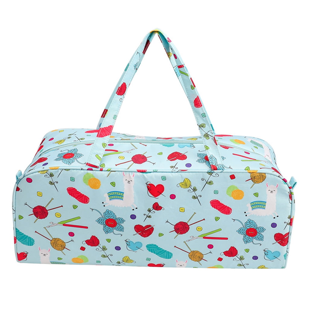 CIYISON Knitting Bag Yarn Storage Organizer Tote Bag Holder for Case Cuboid with Zipper