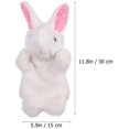 thumbnail image 2 of Bunny Role Play Puppets Stuffed Rabbit Hand Puppet Easter Plush Animal Toys(White), 2 of 5