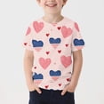 thumbnail image 2 of Gamivast 4Th of July Patriotic T Shirt for Kids Short Sleeve Crewneck Tees USA American Flag Stars And Stripes Paint Splatter Graphic Summer Tops, 2 of 5