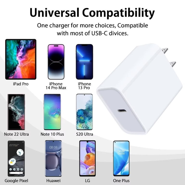 Ailkin USB-C Wall Charger Block, 20W, 3-Pack photo 5