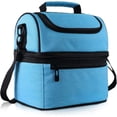 thumbnail image 1 of Lonchera Portátil para Adulto, Dos Pisos Aislamiento Térmico, Bolsa Hielera de Almuerzo para Hombre y Mujer con Asas, Correa Ajustable Para Hombro, Impermeable y Térmica (Negro), 1 of 4