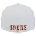 thumbnail image 4 of Men's New Era White San Francisco 49ers Omaha Low Profile 59FIFTY Fitted Hat, 4 of 5