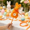 thumbnail image 5 of ChicYu Easter Flocked Bunny Figurines Realistic Desktop Ornaments Cute Easter Themed Decor for Home Living Room Tabletop Party Decoration, 5 of 6