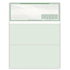 Compuchecks 500 High Security Blank Check Stock - Checks on Top Two Perforated Vouchers on Bottom Compatible with QuickBooks, & Laser or Inkjet Printers, Check Paper Weight # 70 (Green Art Deco)