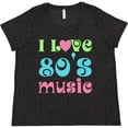 thumbnail image 3 of Inktastic I Love 80's Music Women's Plus Size T-Shirt, 3 of 5