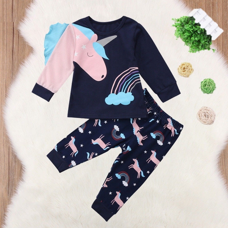unicorn baby pajamas